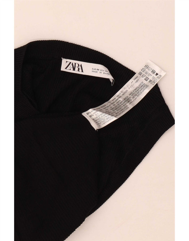 Canotta Zara da donna UK 12 media viscosa nera