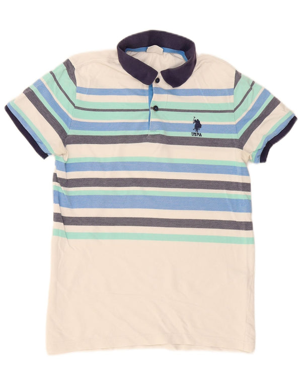 Polo Assn. Polo da uomo XS in cotone a righe bianche
