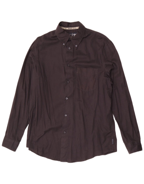 Camicia Armani Jeans Uomo Grande Nera
