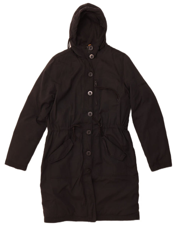 TIMBERLAND Womens Hooded Padded Coat UK 14 Medium Black Nylon