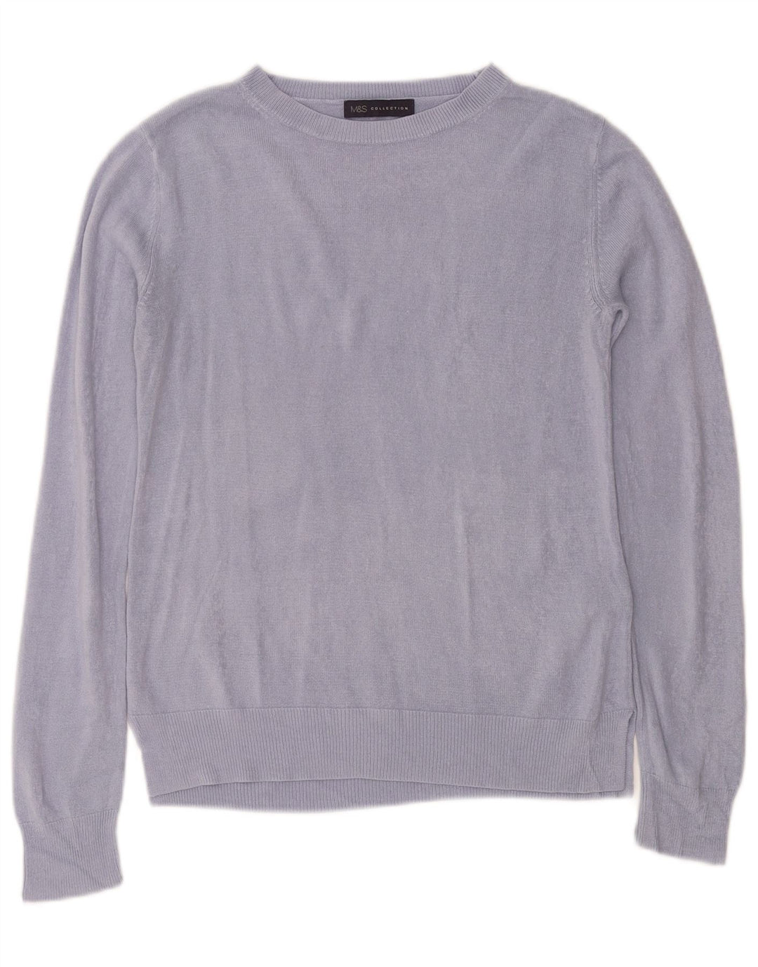 Maglione maglione con scollo a barca da donna Marks & Spencer UK 12 Acrilico blu medio