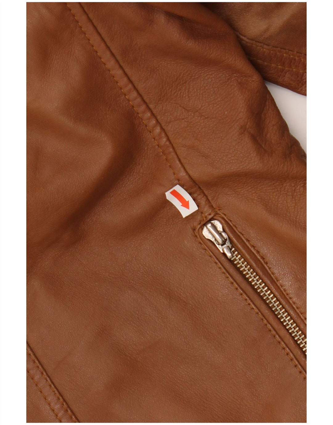 Giacca da motociclista in pelle vintage da uomo UK 40 grande in pelle marrone