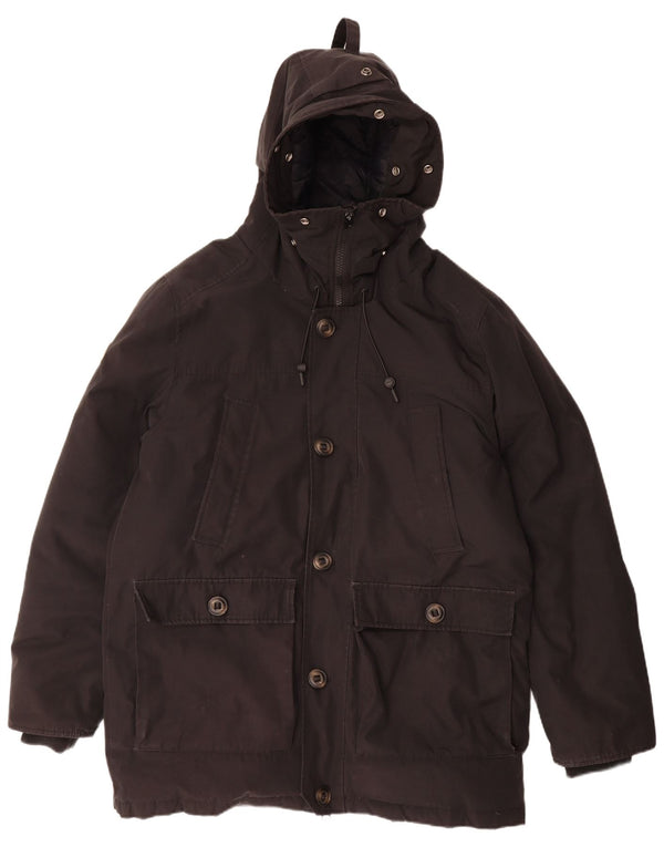 Cappotto imbottito con cappuccio da uomo Superdry UK 44 2XL poliestere nero