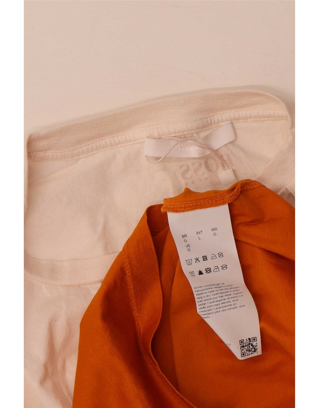 T-shirt da uomo Hugo Boss Top Large in cotone color block bianco