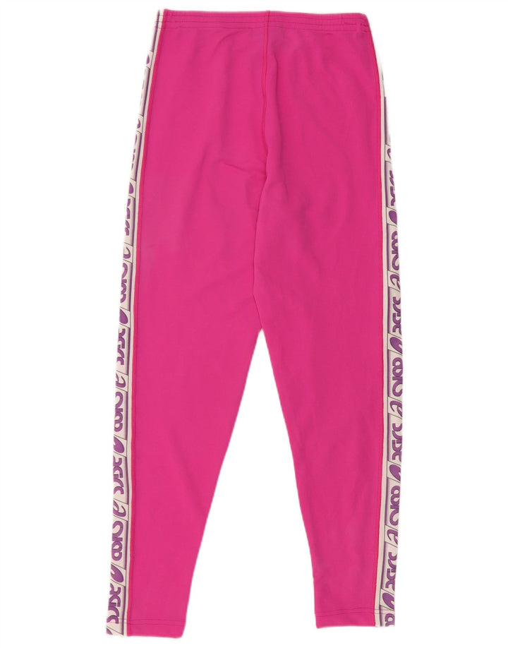 Pantaloni da tuta con grafica Asics da donna UK 12 Medium Pink Colourblock