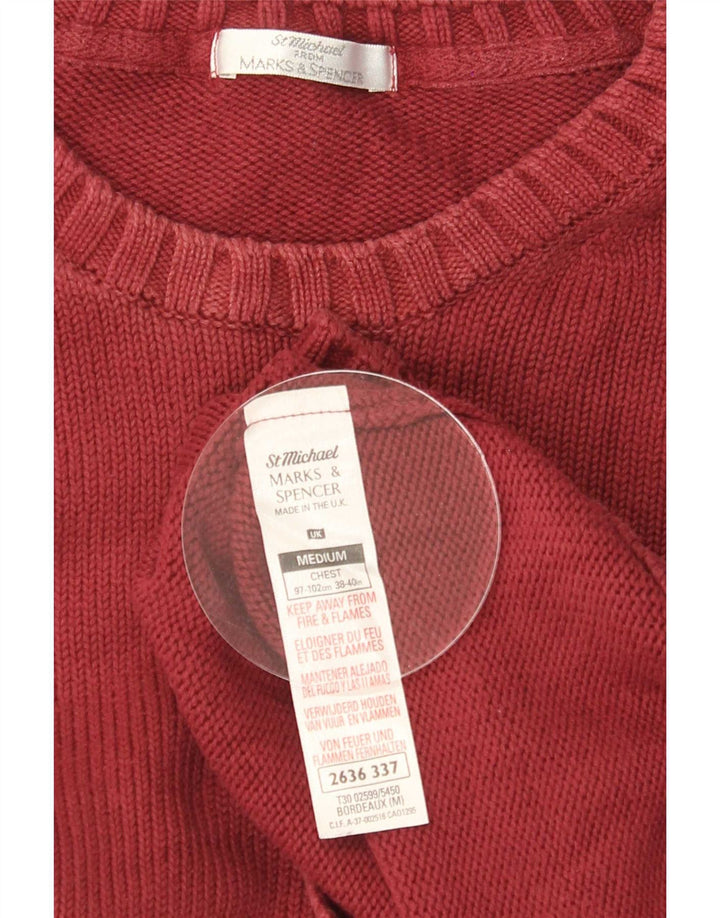 Marks & Spencer Maglione da uomo con scollo a barca St. Michael Borgogna medio