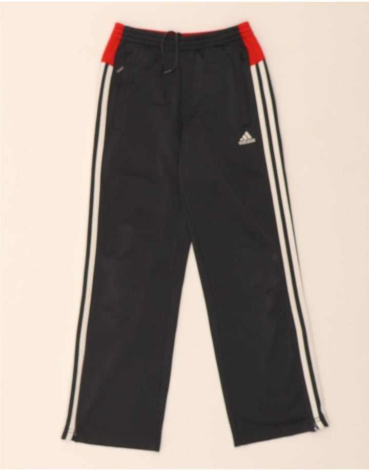ADIDAS Boys Tracksuit Trousers 9-10 Years Black Colourblock Polyester Vintage Adidas and Second-Hand Adidas from Messina Hembry 