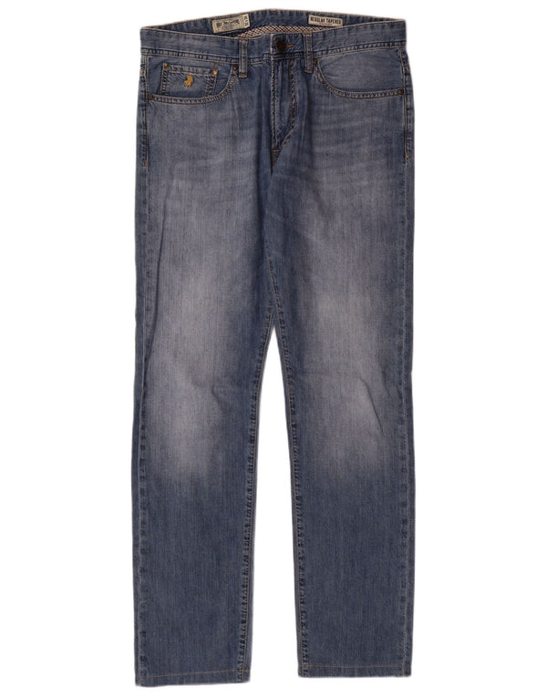 Jeans affusolati vestibilità regolare da uomo Marlboro Classics W32 L34 cotone blu