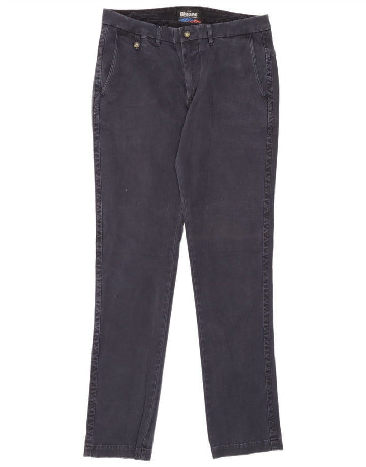 Pantaloni chino slim da uomo Blauer W32 L34 in cotone blu navy
