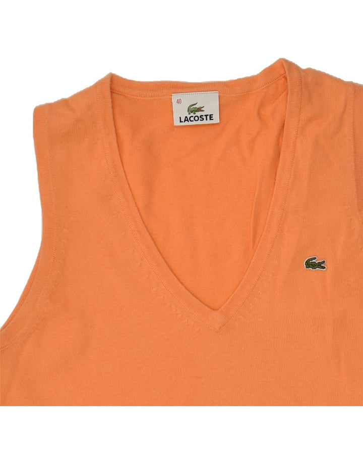 LACOSTE Womens Crop Vest Tank Top Size 40 Medium Orange | Vintage Lacoste | Thrift | Second-Hand Lacoste | Used Clothing | Messina Hembry 