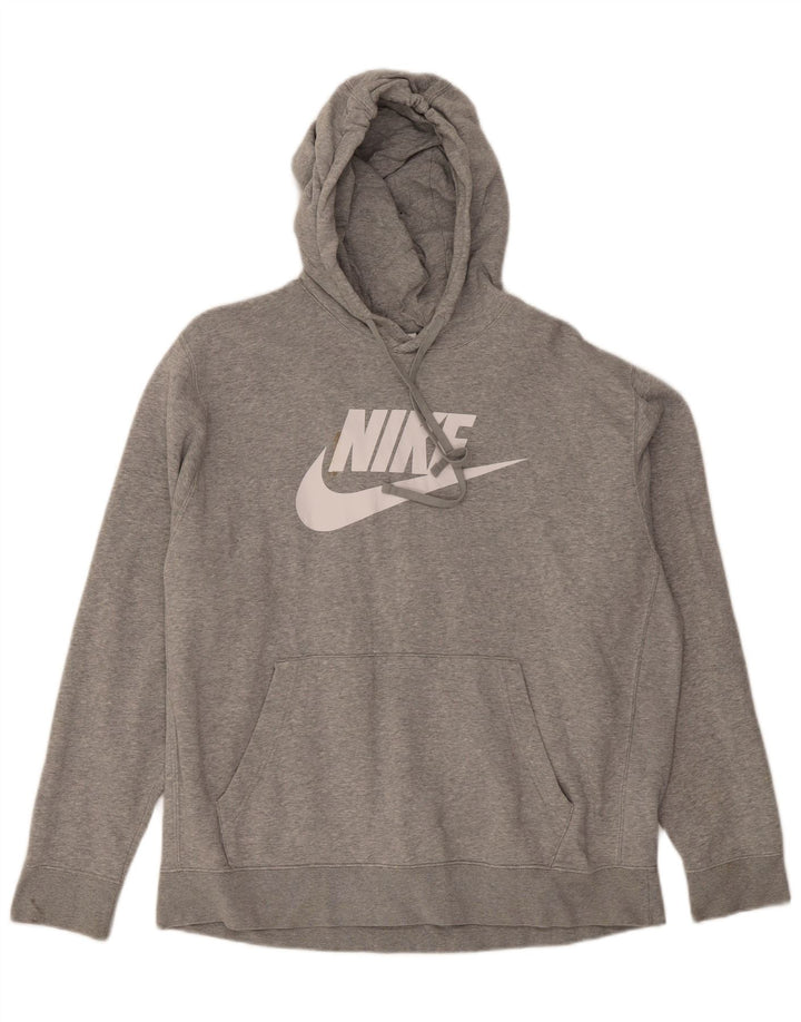 Felpa con cappuccio grafica Nike da uomo XL in cotone grigio