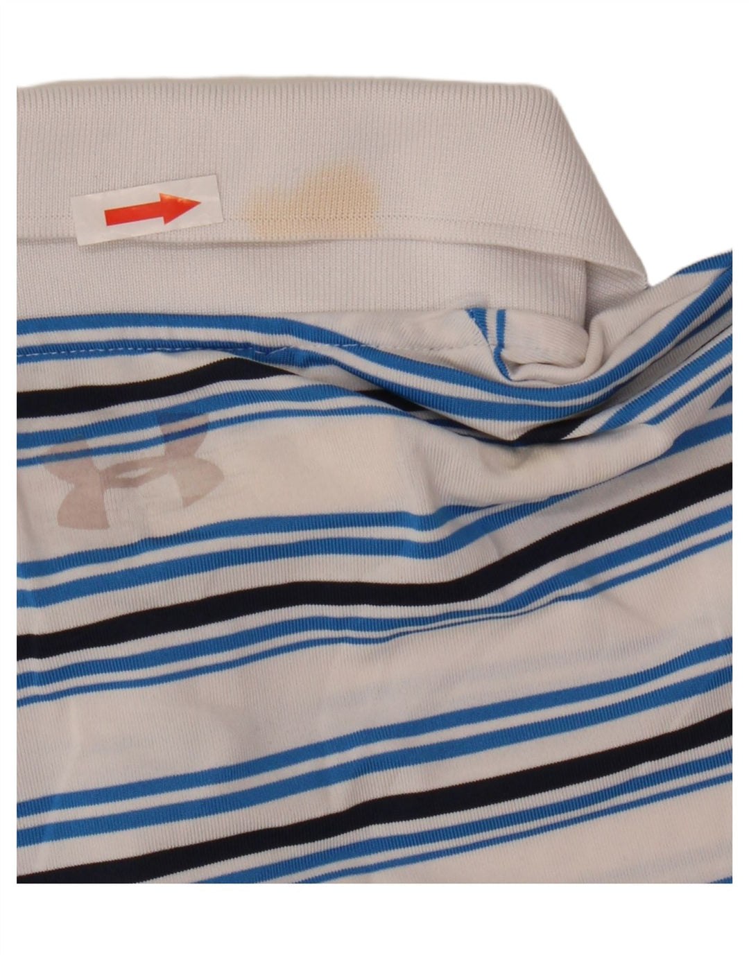 Polo da uomo Under Armour XL poliestere a righe bianche