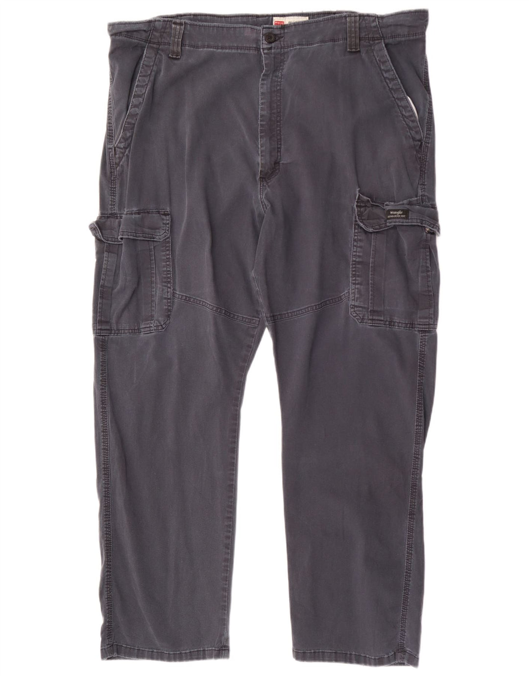 Pantaloni cargo da uomo dalla vestibilità comoda Wrangler W42 L30 in cotone grigio