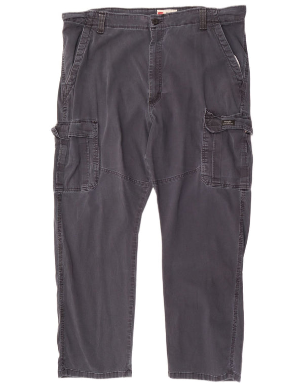 Pantaloni cargo da uomo dalla vestibilità comoda Wrangler W42 L30 in cotone grigio
