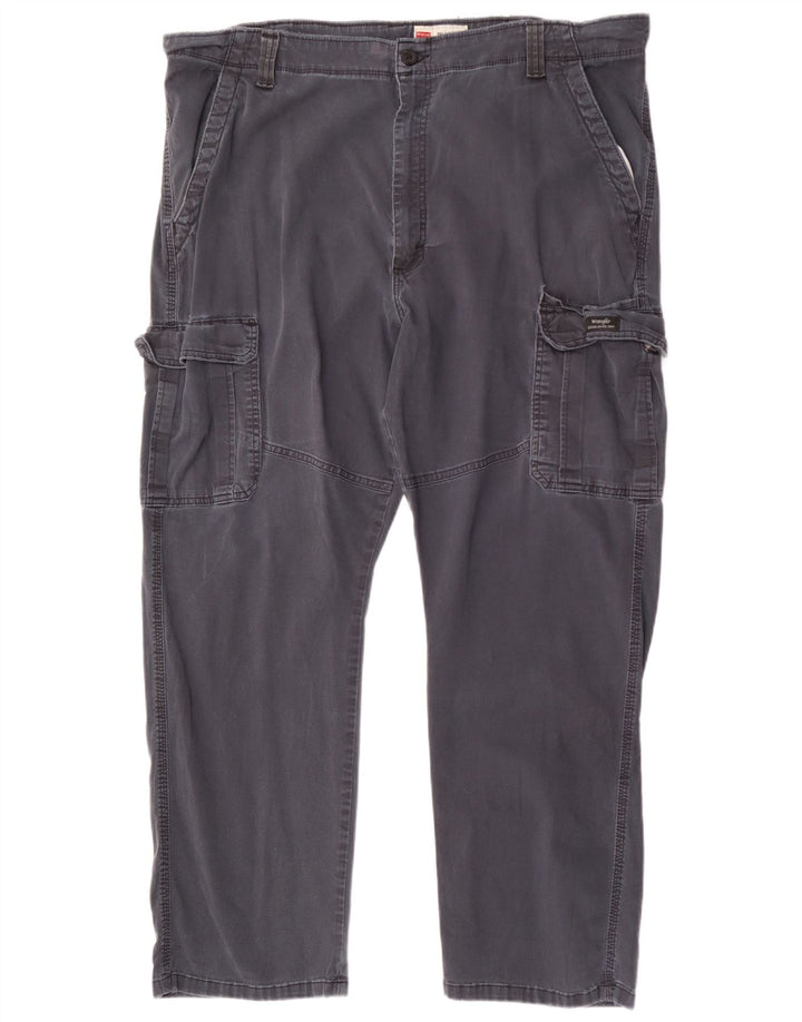 Pantaloni cargo da uomo dalla vestibilità comoda Wrangler W42 L30 in cotone grigio