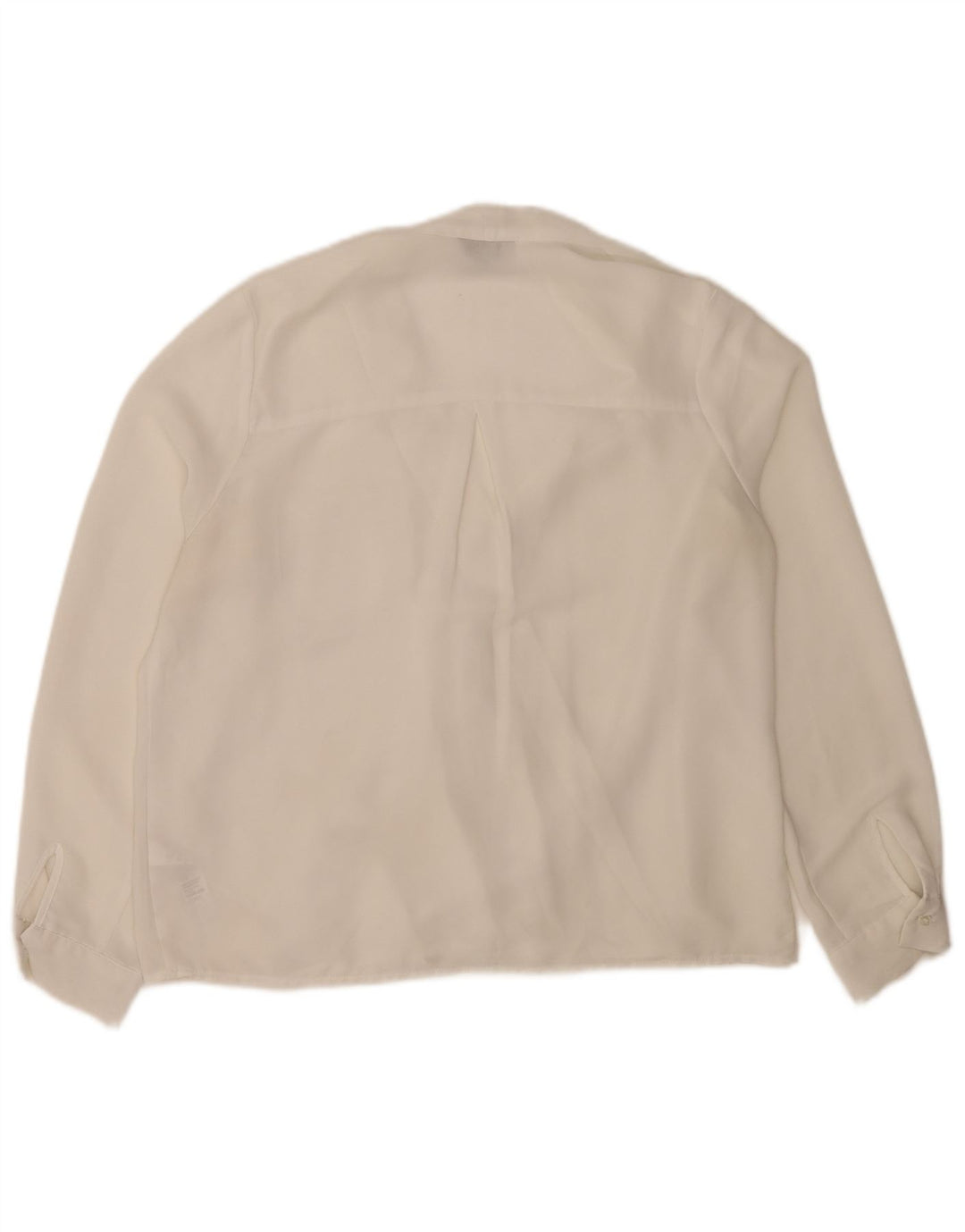 Topshop Camicetta a maniche lunghe da donna Top UK 12 Poliestere bianco medio