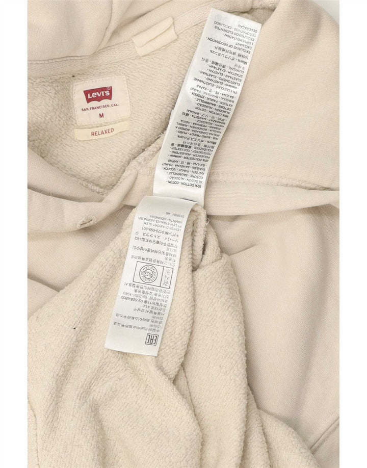 Maglione con cappuccio rilassato da uomo Levi's in cotone bianco medio