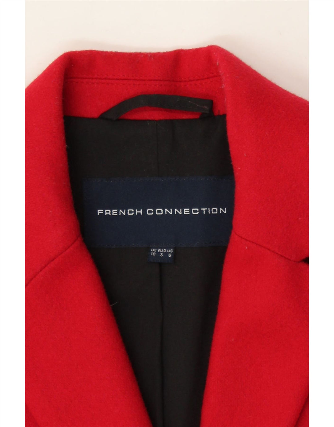 FRENCH CONNECTION Womens Overcoat UK 10 Small  Red Wool Vintage French Connection and Second-Hand French Connection from Messina Hembry 