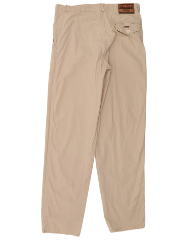 Pantaloni chino vintage da uomo con pegged W32 L32 in cotone beige