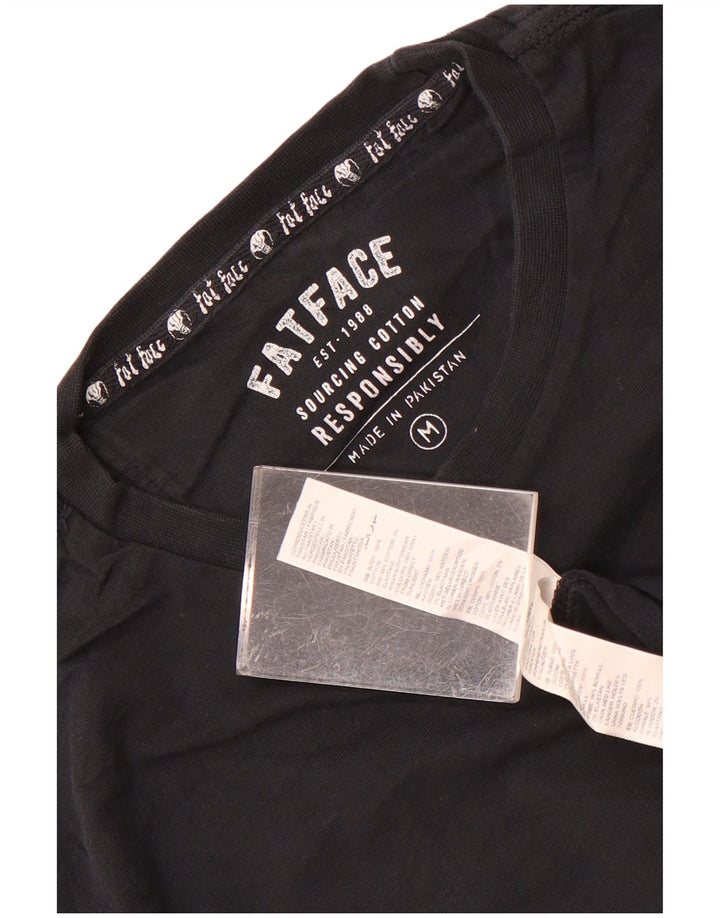 T-shirt da uomo Fat Face Top in cotone nero medio