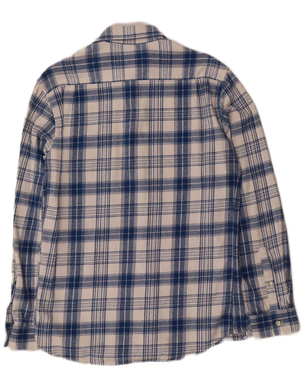 Camicia di flanella da uomo Jack Wills in cotone a quadri blu medio