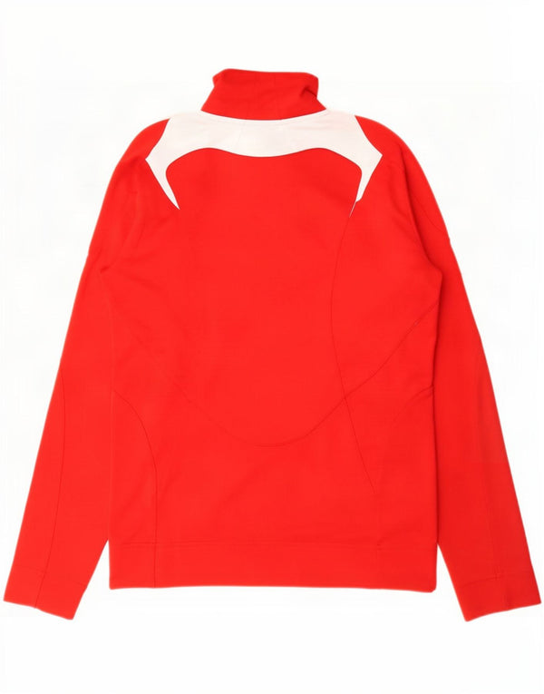 Giacca da tuta da donna Adidas UK 10 Small Poliestere color block rosso