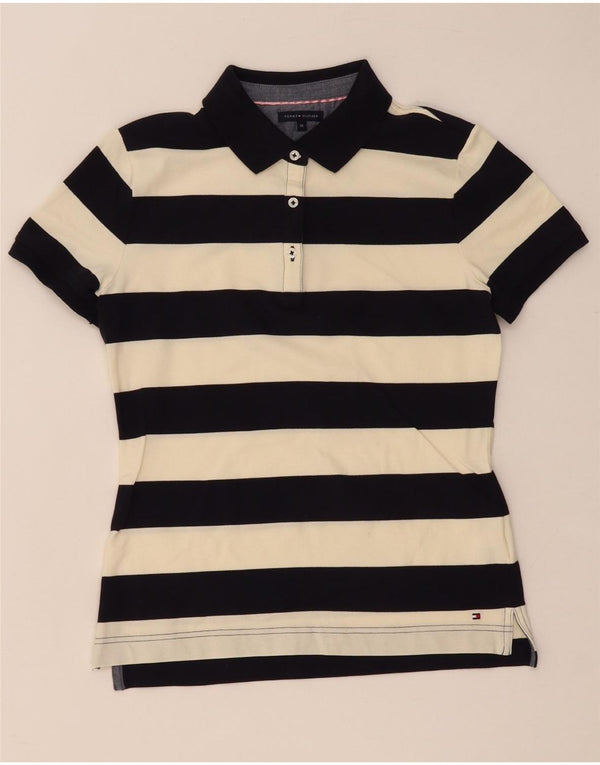 Polo da donna Tommy Hilfiger UK 12 Cotone a righe beige medio