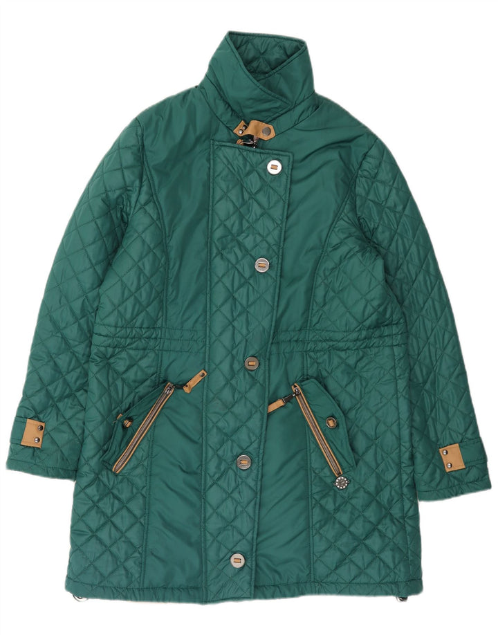 Paco Boutique Giacca a vento trapuntata da donna UK 16 Large Verde Poliestere