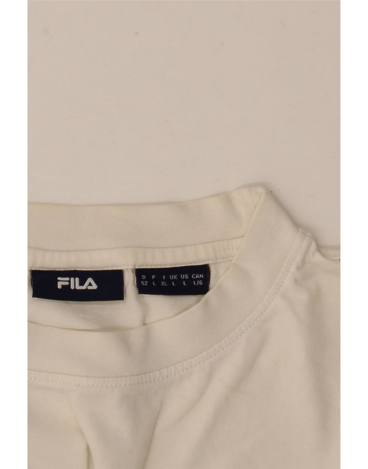 T-shirt grafica da uomo Fila Large bianca
