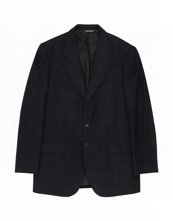 Giacca blazer da uomo a 3 bottoni Paul & Shark Yachting IT 52 XL blu navy a quadri