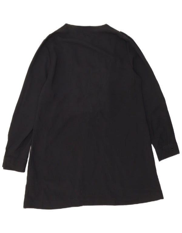 Abito a trapezio a maniche lunghe da donna Zara UK 16 Large nero color block
