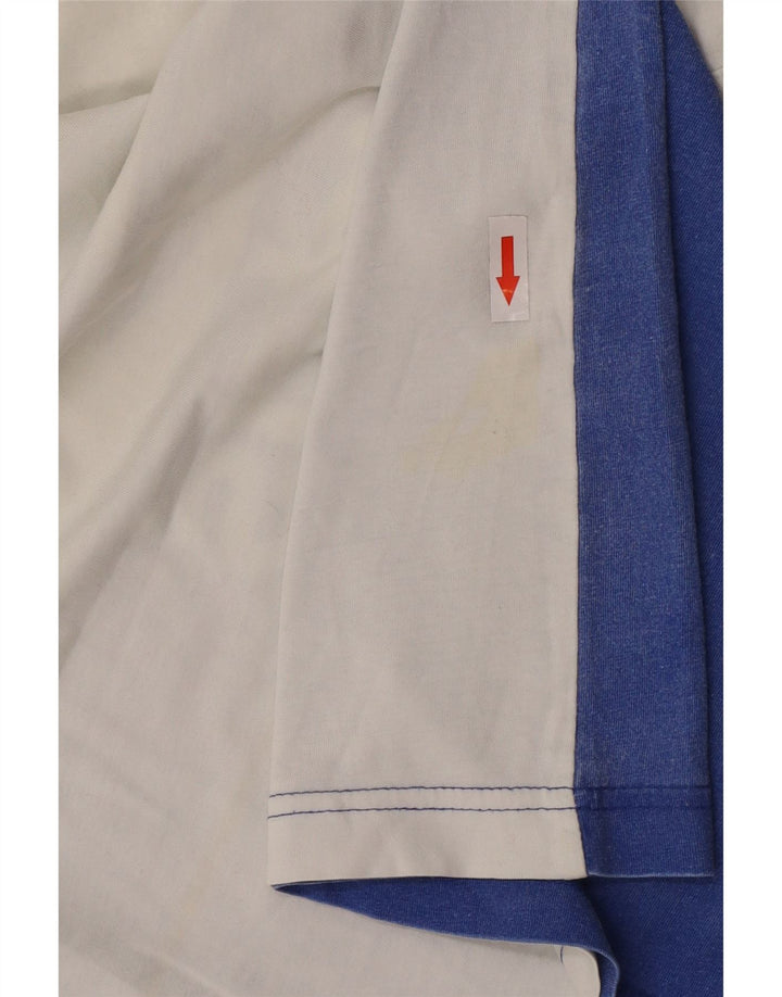 Canotta grafica da uomo Adidas, top in cotone color block bianco medio