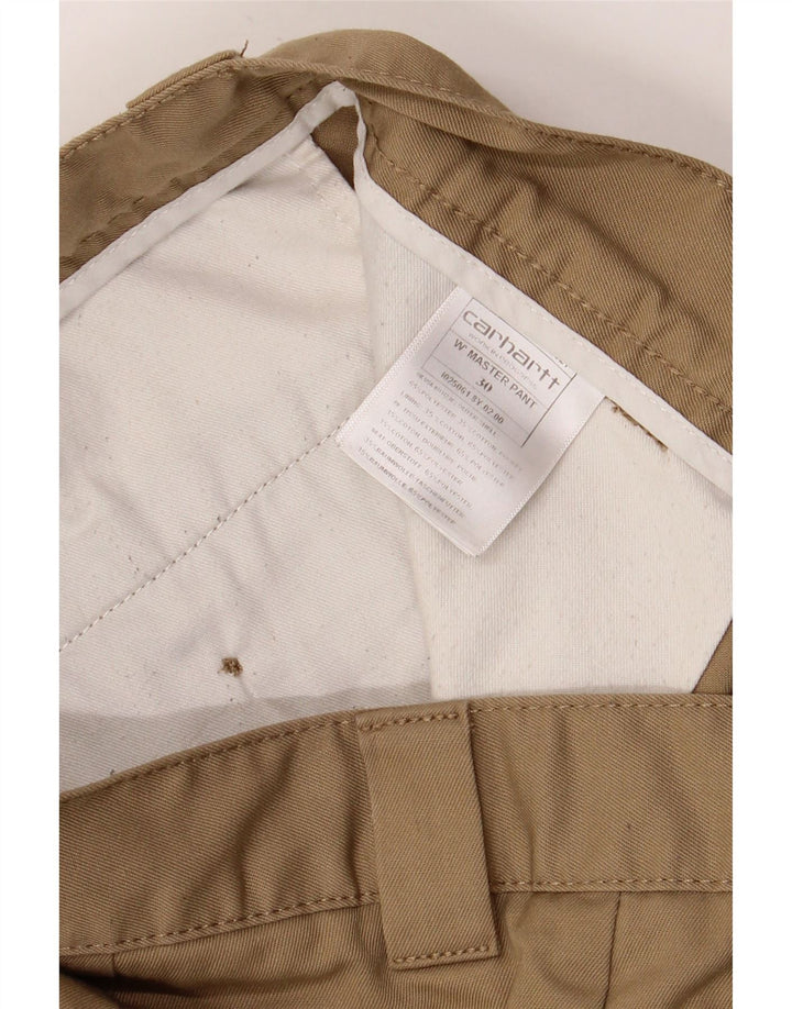 Pantaloni chino dritti da uomo Carhartt W30 L30 poliestere beige