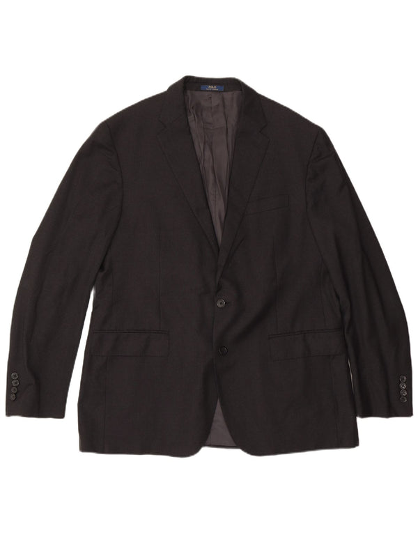 Polo Ralph Lauren Giacca blazer a 2 bottoni da uomo UK 44 XL Lana grigia