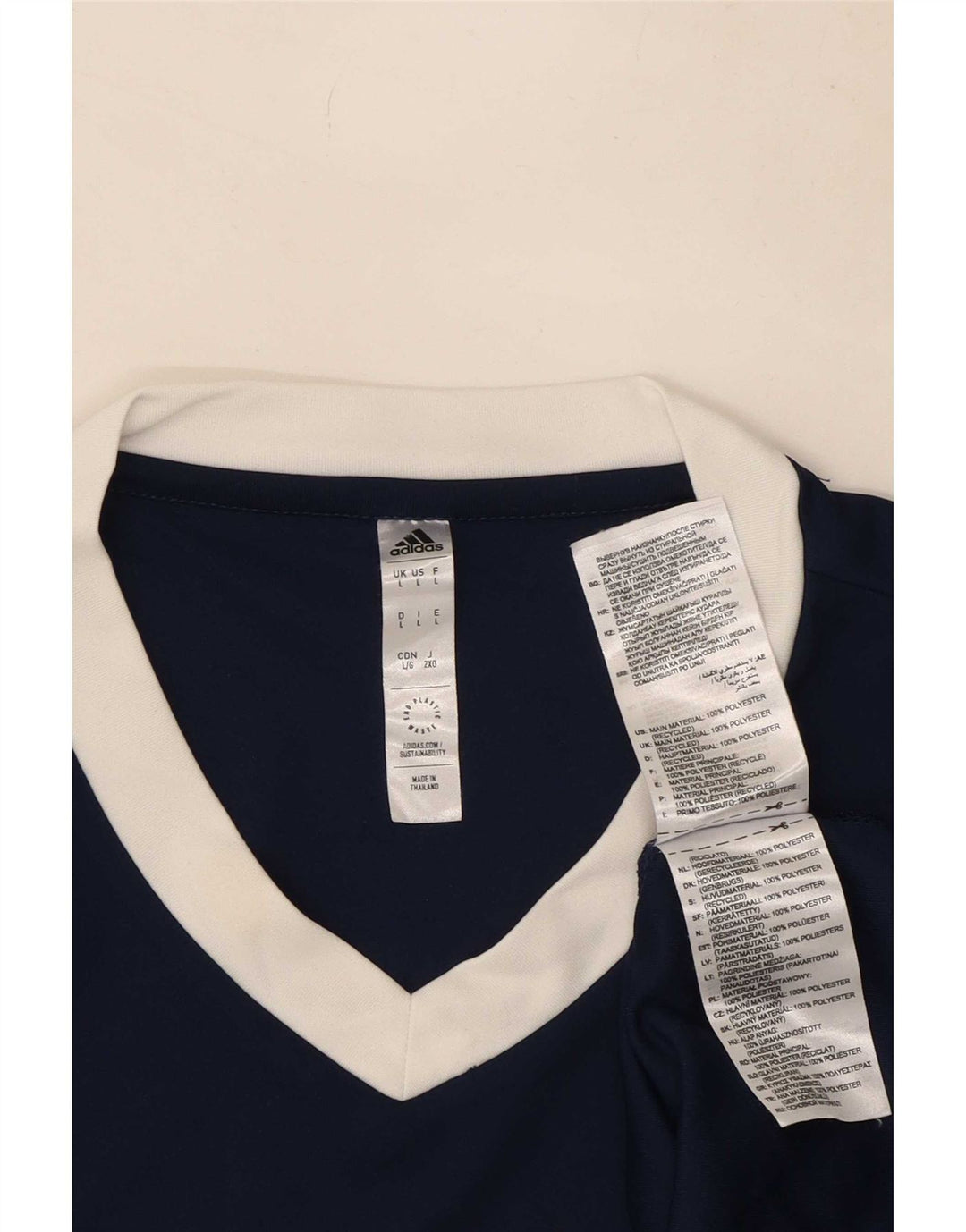 T-shirt Adidas Aeroready da uomo, grande, in poliestere color block blu navy