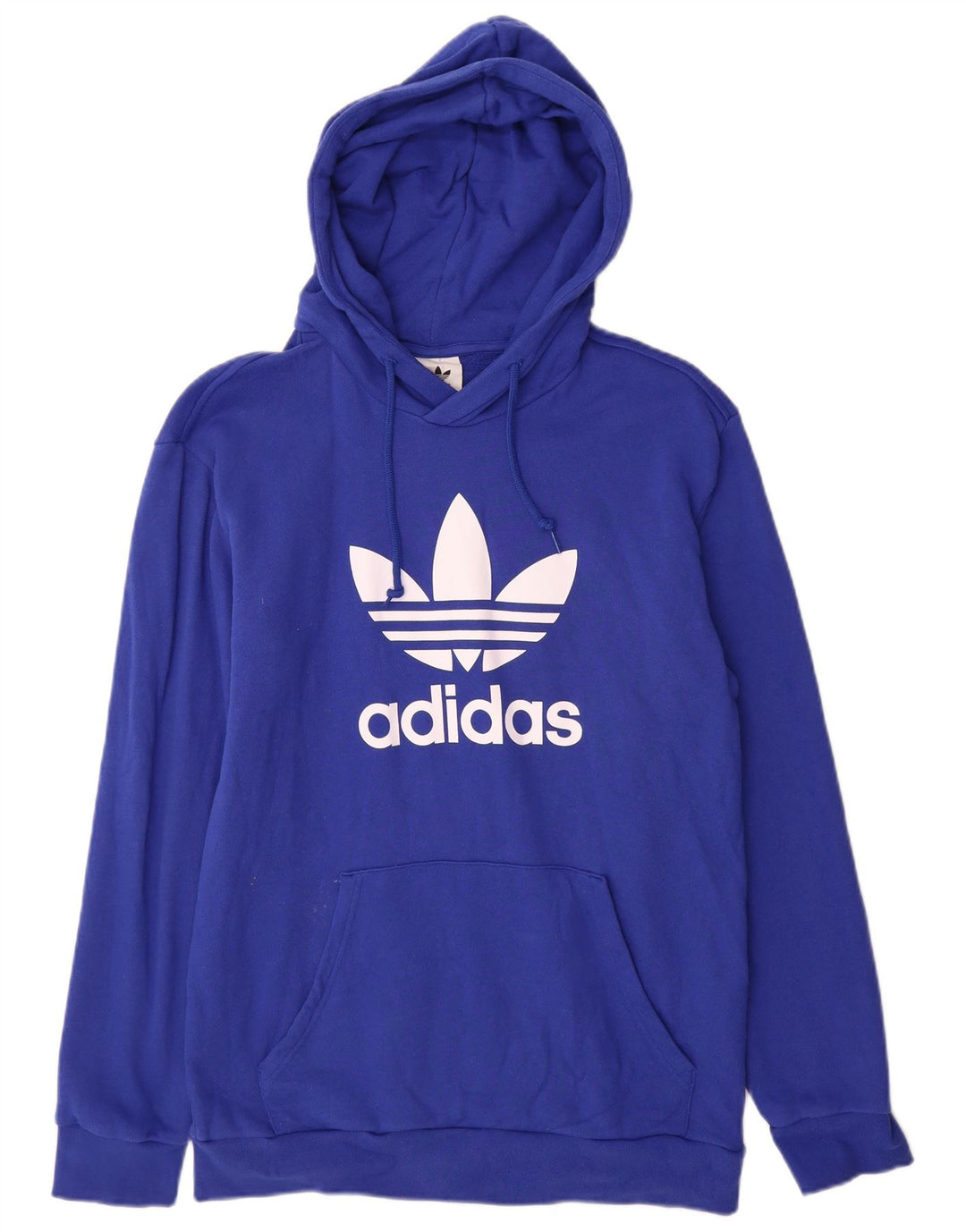 Felpa con cappuccio grafica da uomo Adidas in cotone blu medio