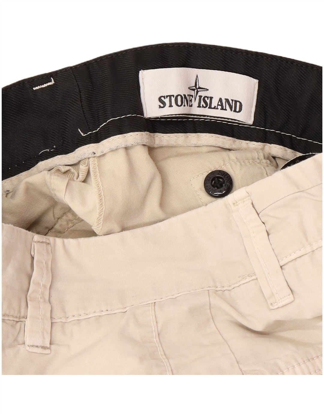STONE ISLAND Pantaloni cargo slim da uomo W29 L29 Cotone beige
