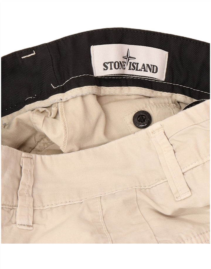 STONE ISLAND Pantaloni cargo slim da uomo W29 L29 Cotone beige