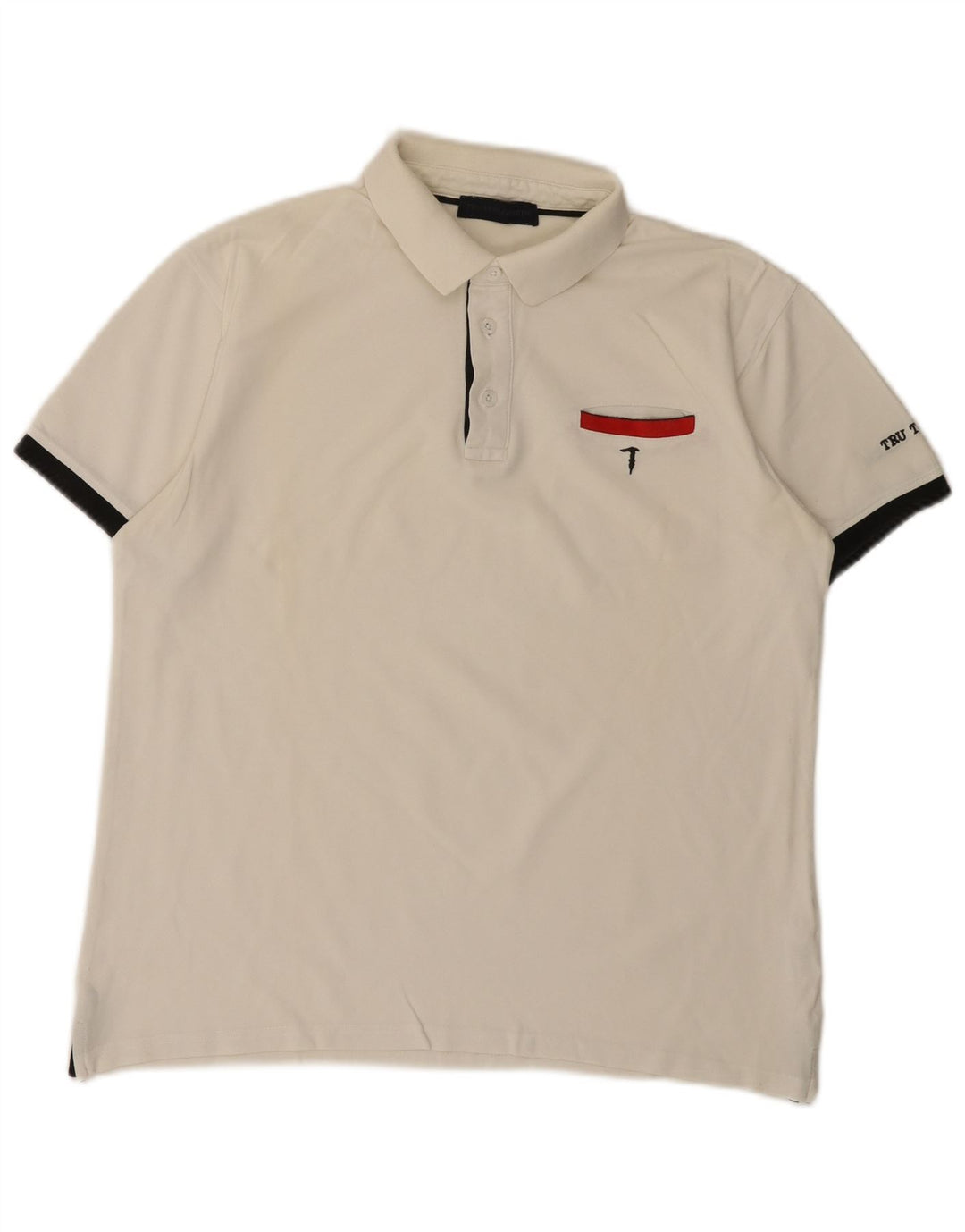 Polo Uomo Trussardi Large Bianca In Cotone