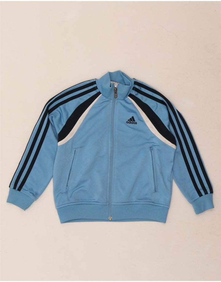 Giacca da tuta da ragazzo Adidas 5-6 anni in poliestere color block blu