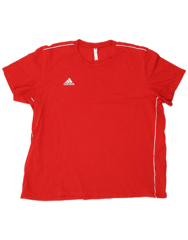 T-shirt da uomo Adidas Top 3XL rossa in cotone sportivo