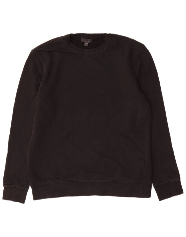 Cos Mens Felpa Maglione Piccolo Cotone Nero