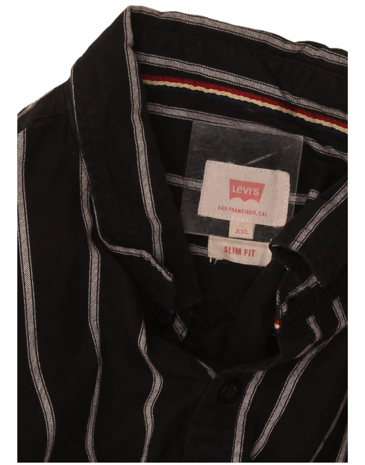 Camicia Levi's da uomo slim fit 2XL a righe nere