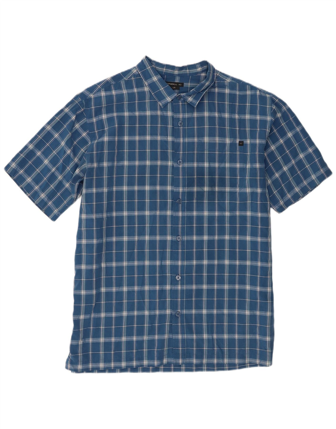 Camicia a maniche corte da uomo O'Neill in rayon a quadri blu grandi