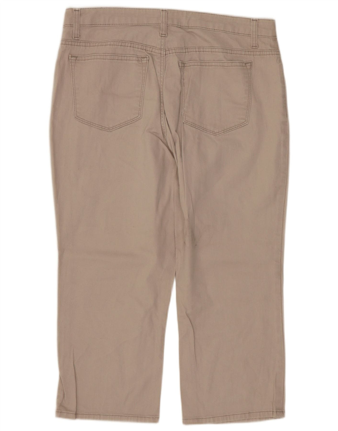 Pantaloni capri da donna LEE Riders a vita media US 12 Large W32 L20 Beige