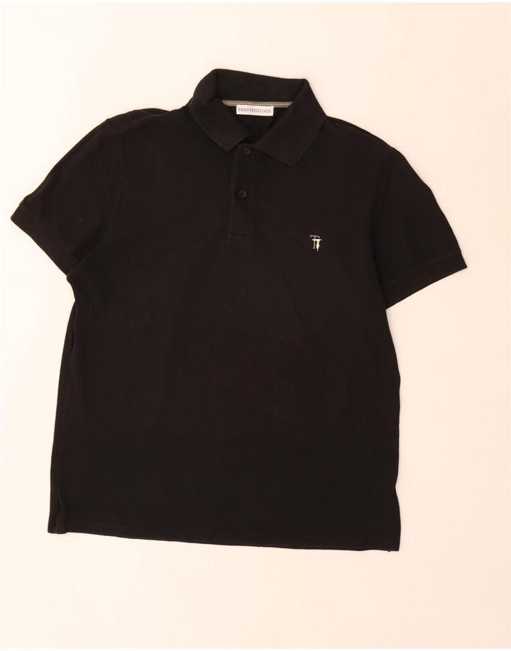Polo Uomo Trussardi Media Nera In Cotone