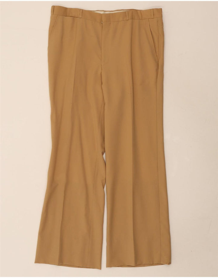 Abito vintage da uomo a 2 bottoni UK 38 medio W36 L29 Beige
