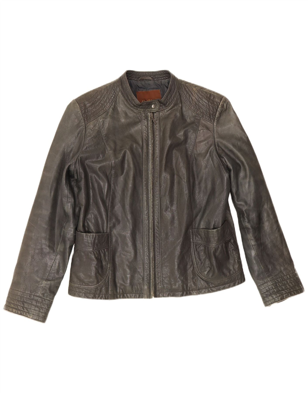 Giacca Biker Donna Conbipel IT 54 2XL Pelle Nera