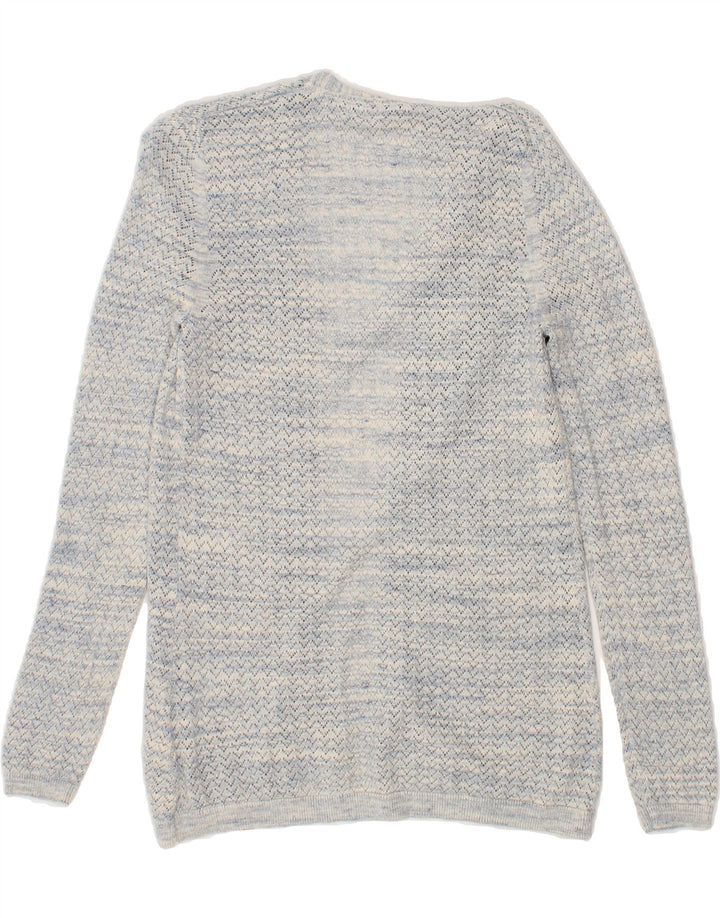 L.L.BEAN Womens Open Cardigan Sweater UK 10 Small Grey Cotton Vintage L.L.Bean and Second-Hand L.L.Bean from Messina Hembry 