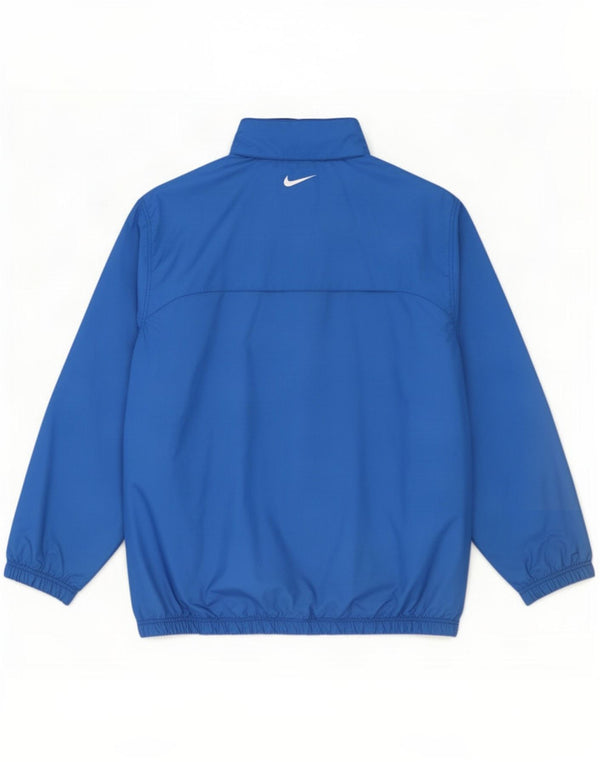 Giacca da tuta da uomo con cappuccio Nike UK 42/44 Large Blu Colourblock Nylon